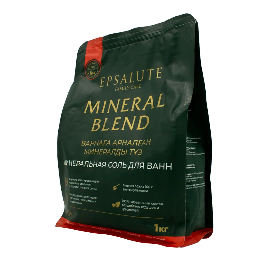 EPSALUTE Соль минеральная для ванн 1кг mineral blend