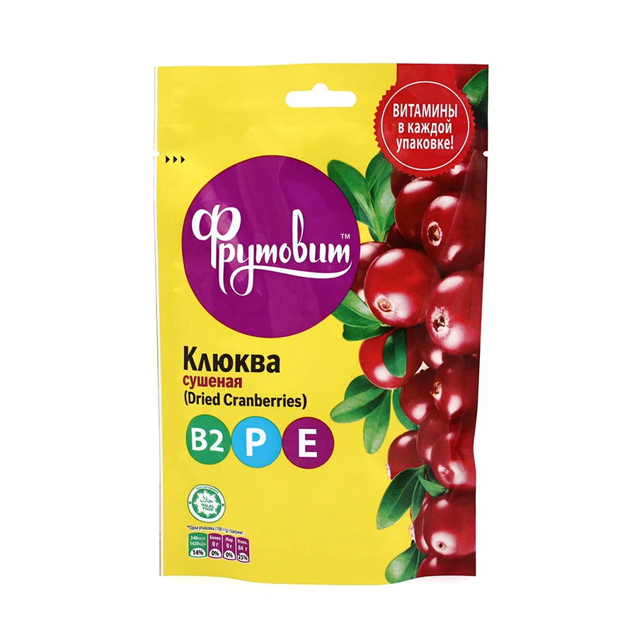 ФРУТОВИТ Клюква сушеная 100 гр