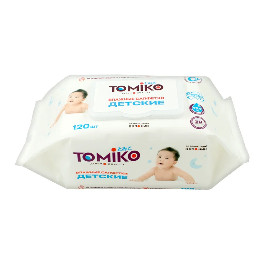TOMIKO Салфетки детские влажные 120шт