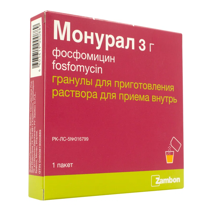 МОНУРАЛ 3 г №1 гран д/приг. р-ра  Фосфомицин