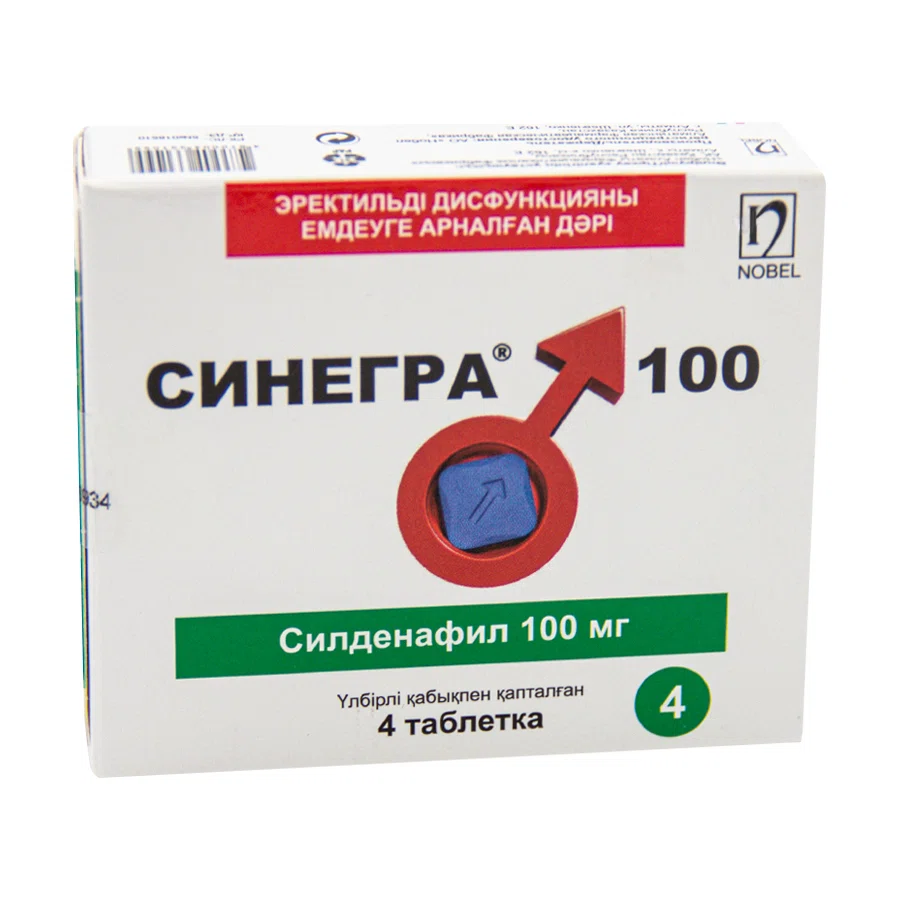 NOBEL Таблетки Синегра 100 силденафил 100мг №4