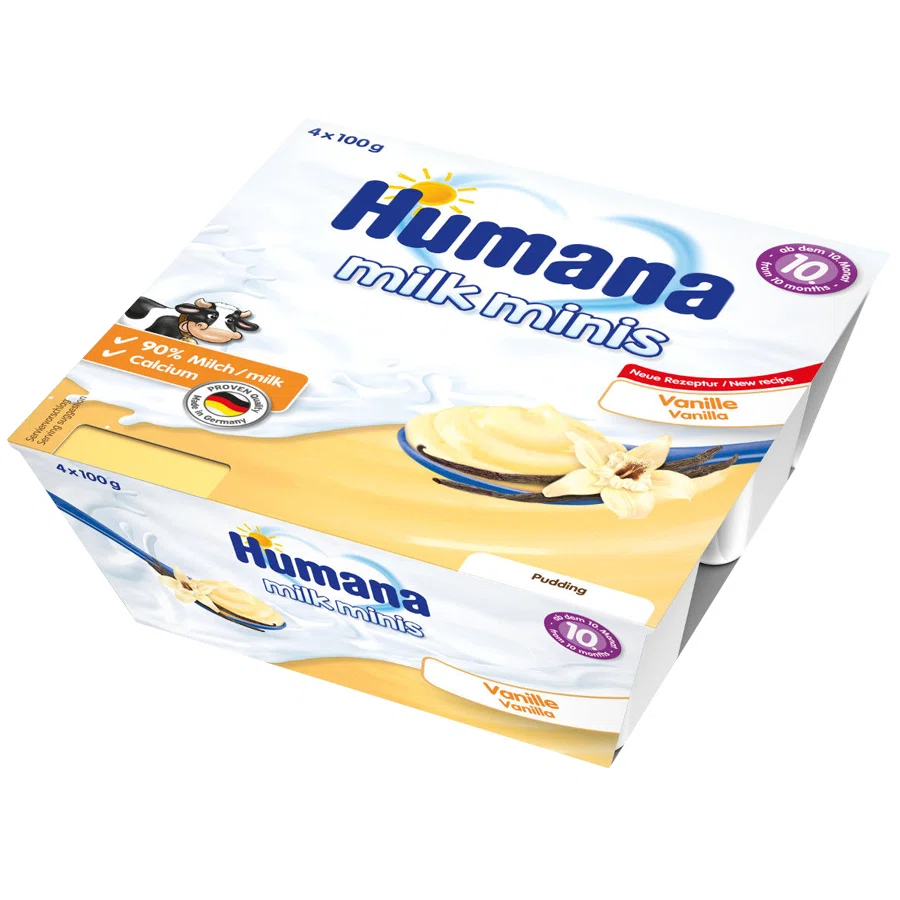 HUMANA Пудинг Milk Minis Ваниль 4*100гр