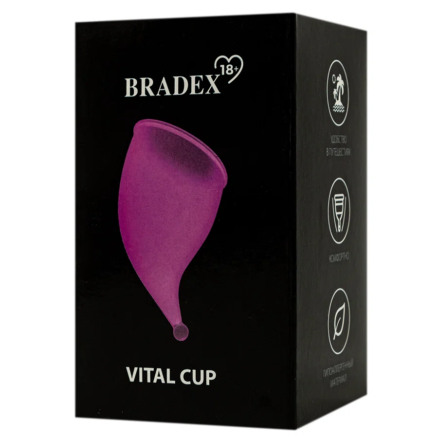 BRADEX Чаша менструальная VITAL CUP белый