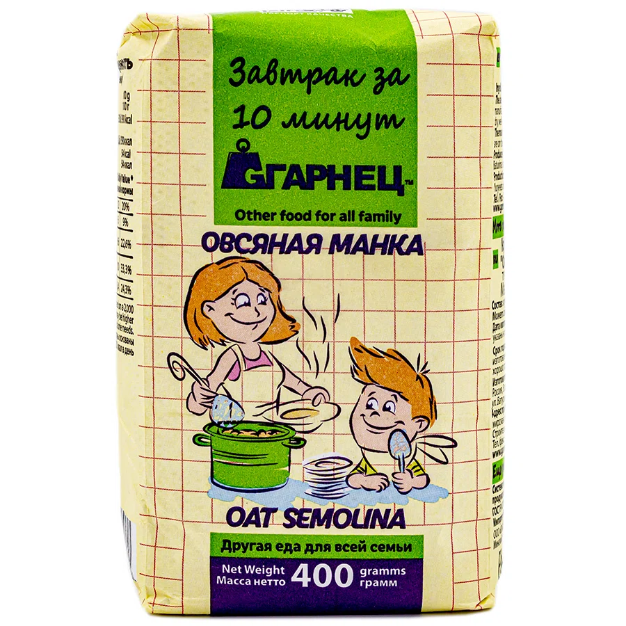 ГАРНЕЦ Мука Овсяная манка 400 гр