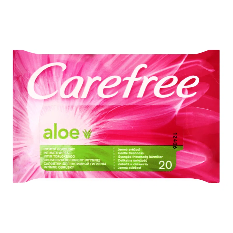 CAREFREE Салфетки для интимной гигиены алоэ 20шт