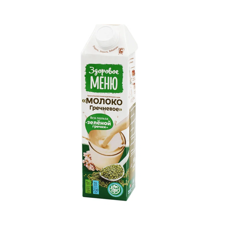 ЗДОРОВОЕ МЕНЮ Молоко Гречневое 1л