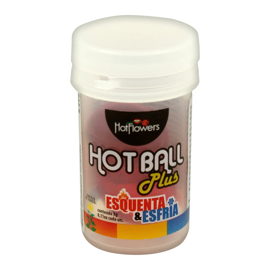 HOT FLOWERS Гель интимный Hot Ball Plus 2 шарика охлаждающе-разогревающих