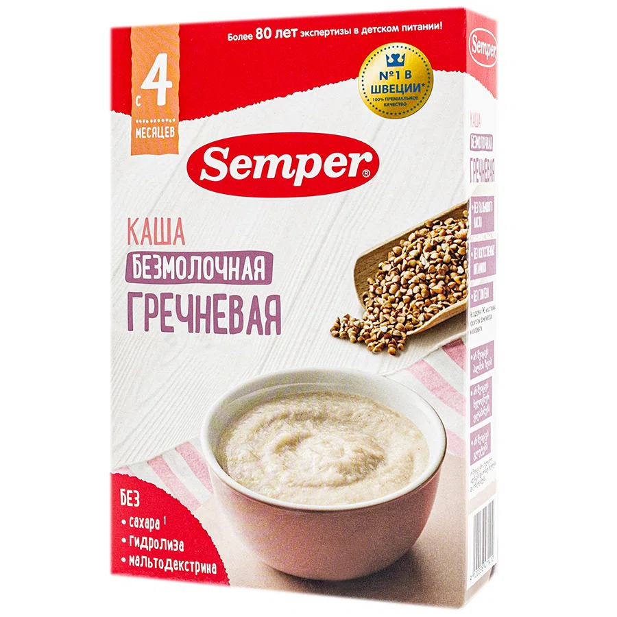 SEMPER Каша безмолочная Гречневая 180гр