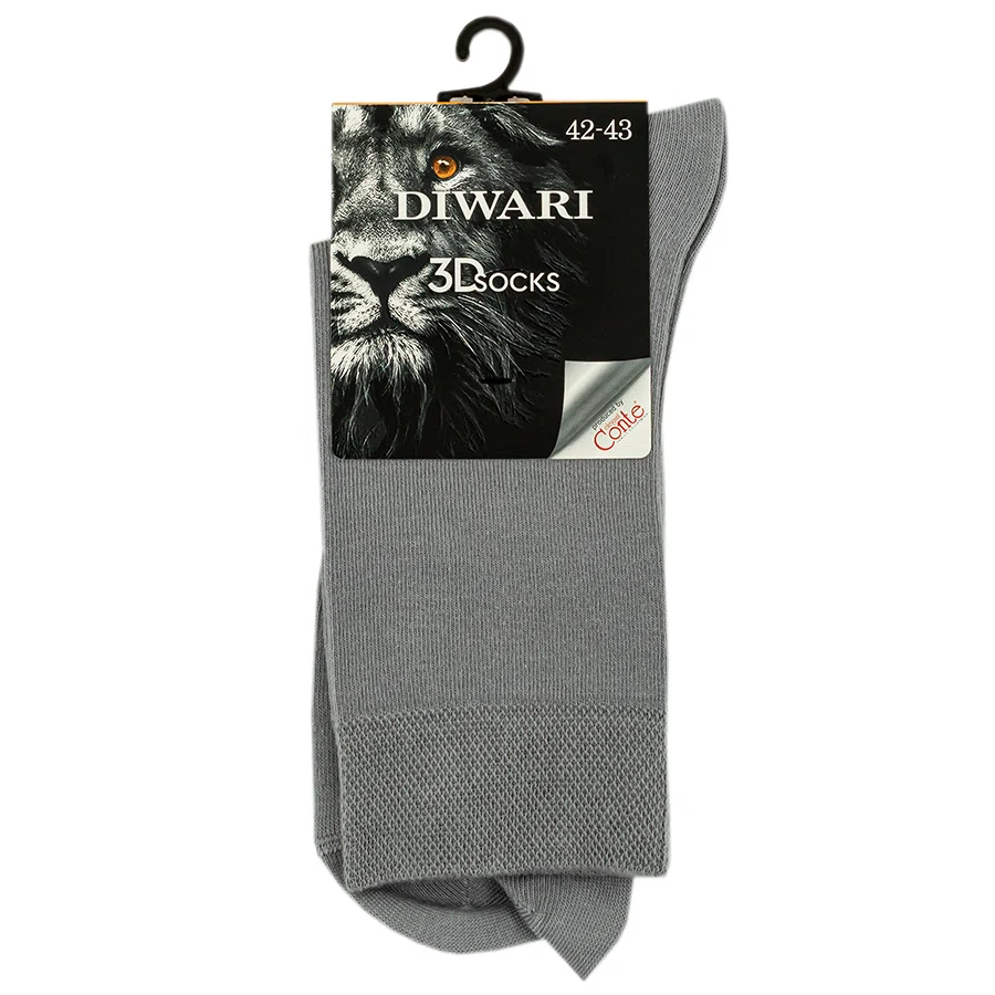 CONTE DIWARI Носки мужские 3DSOCKS р27 серые