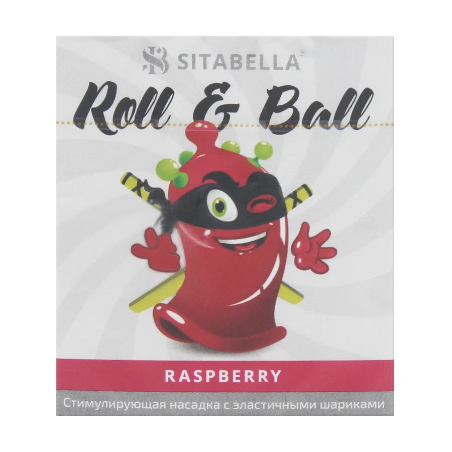SITABELLA ROLL E BALL Насадка стимулирующая RASPBERRY 1шт