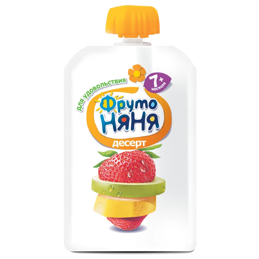 ФРУТО НЯНЯ Десерт яблоко банан клубника 90гр