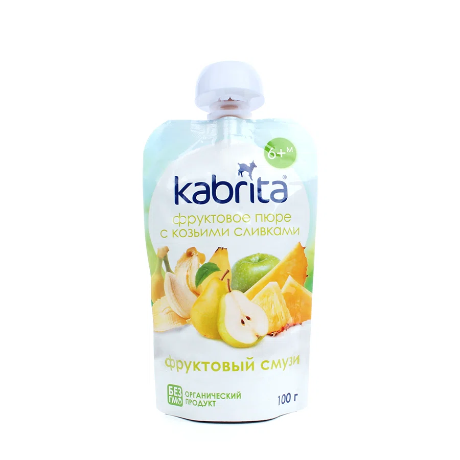 KABRITA Пюре с козьими сливками Фруктовый смузи 100гр