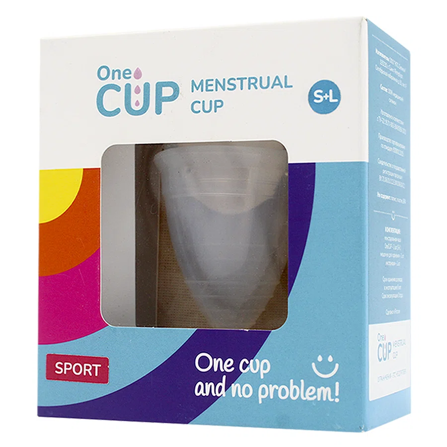 ONECUP Набор менструальных чаш OneCUP (S и L) SPORT (прозрачные)