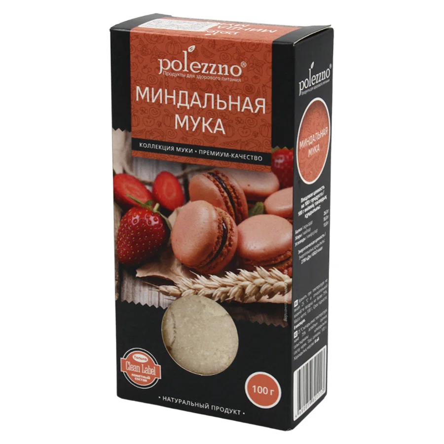 ПОЛЕЗЗНО CLEAN LABEL Мука Миндальная 100гр