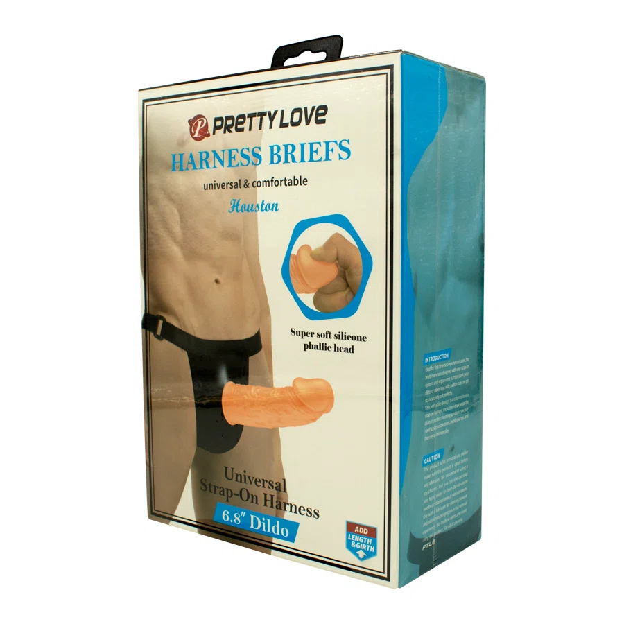 PRETTY LOVE Страпон Houston телесный  Dildo 6.8