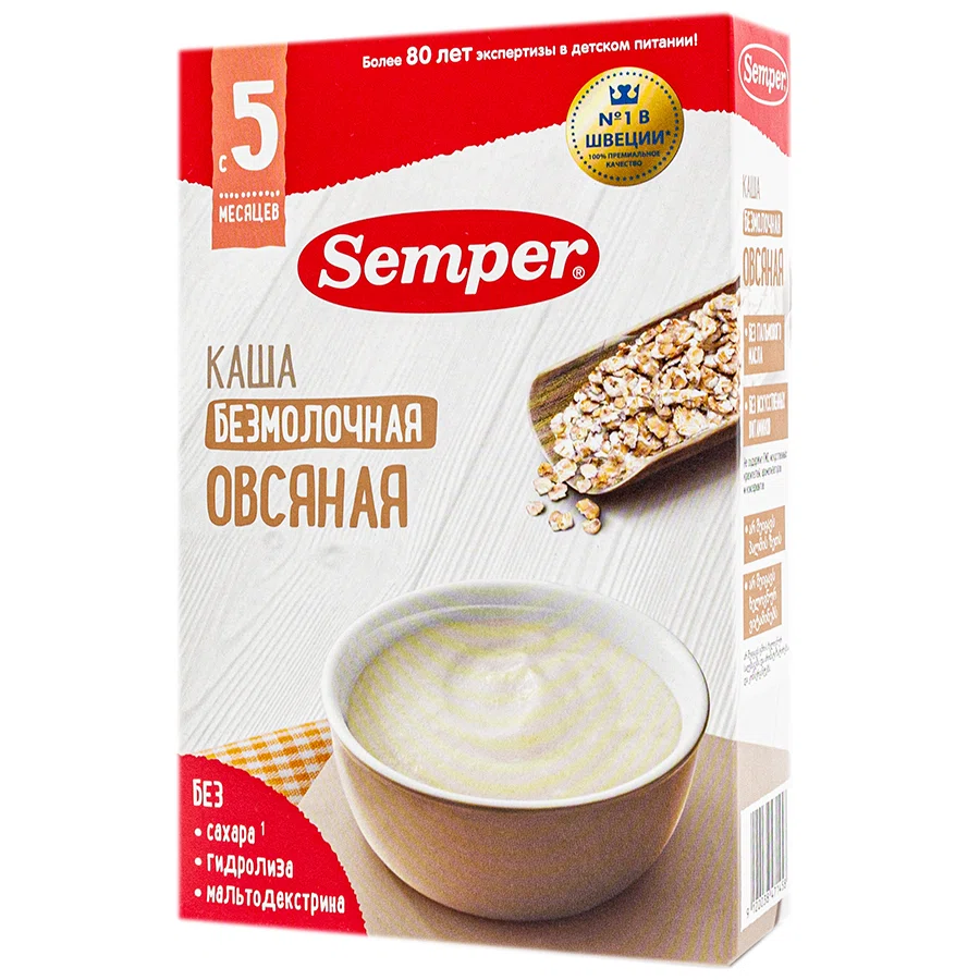 SEMPER Каша безмолочная Овсяная 180гр