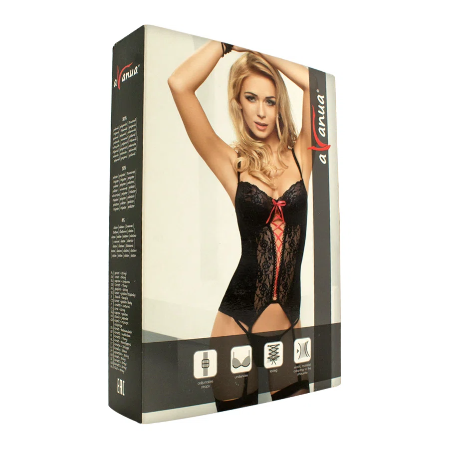 AVANUA Комплект TIFFANY CORSET черный L-XL