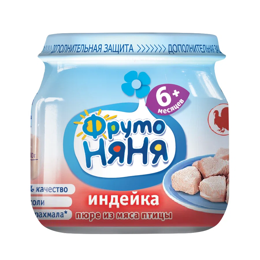 ФРУТО НЯНЯ Пюре из мяса индейки 80 г