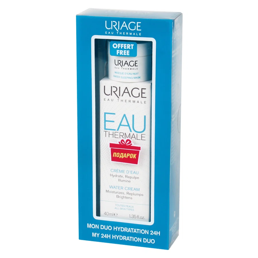 URIAGE EAU THERMALE Набор Крем с терм, водой 40мл+Маска ноч,с терм,водой 15мл 7569