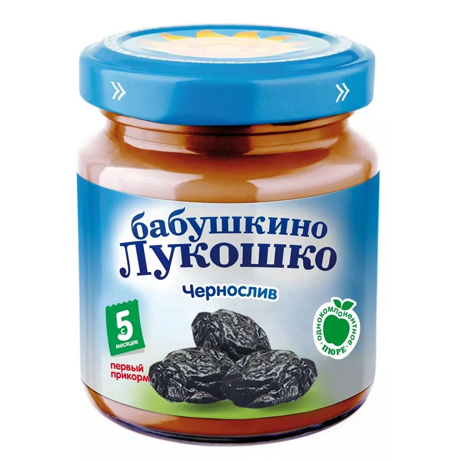БАБУШКИНО ЛУКОШКО Пюре чернослив 5+мес 100гр
