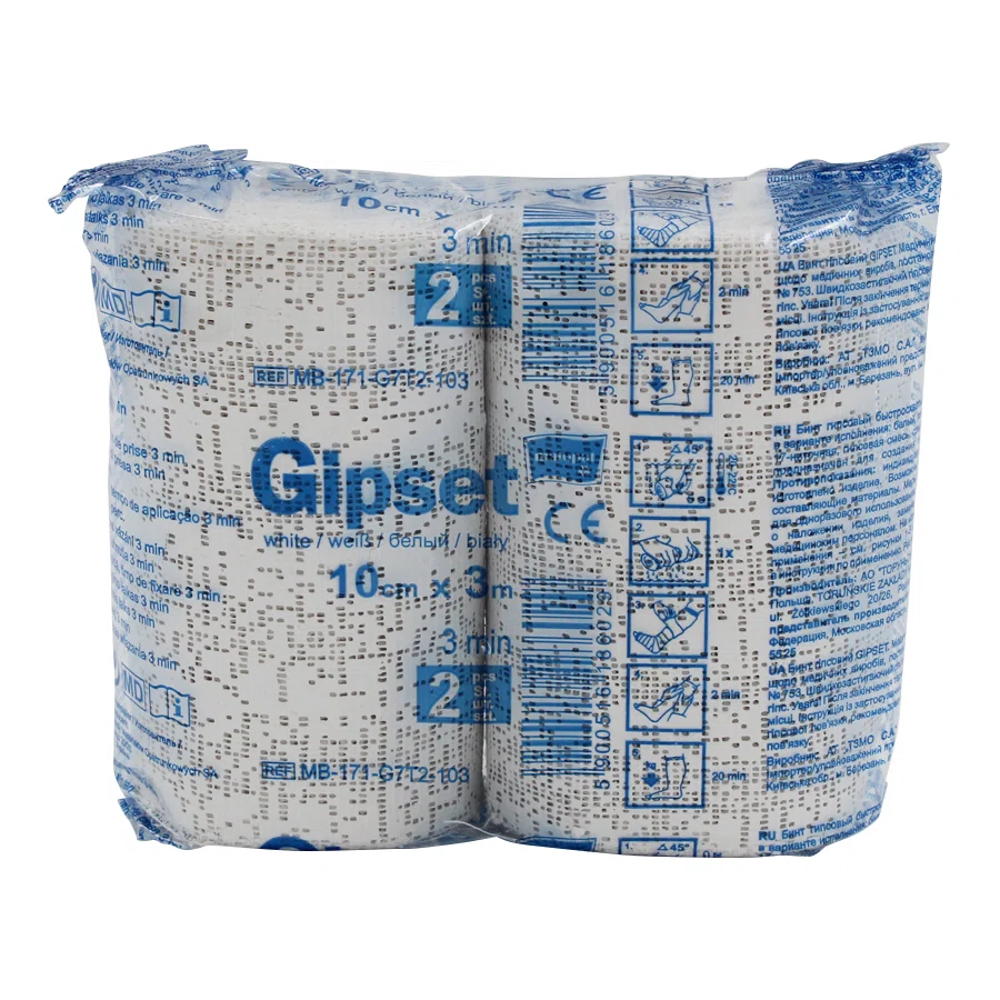 MATOPAT GIPSET Бинт гипсовый 10см*3м 2шт/уп