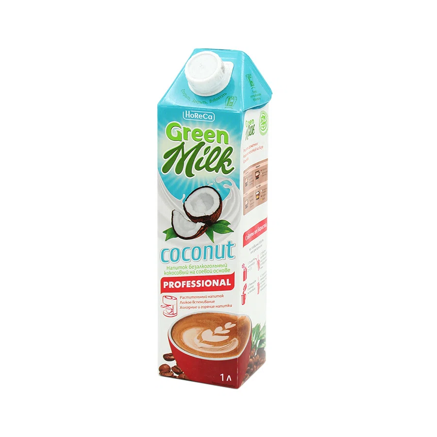 GREEN MILK Напиток безалкогольный Кокосовый на соевой основе 1л