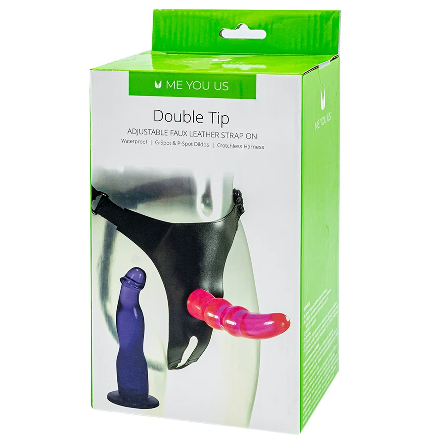 SEVEN CREATIONS Страпон из пвх Me You Us Double Tip Strap On Pink