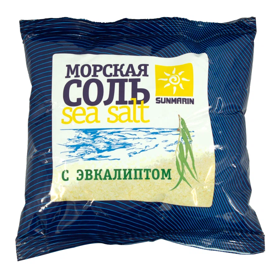МЕДИКАЛФОРТ Sunmarin соль косметическая морская природная с эвкалиптом 1 кг