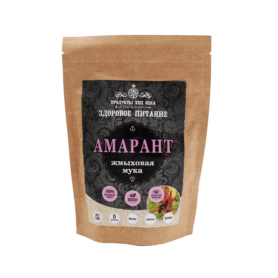 ПРОДУКТЫ XXI ВЕКА  Мука жмыховая амарант дой пак 200гр