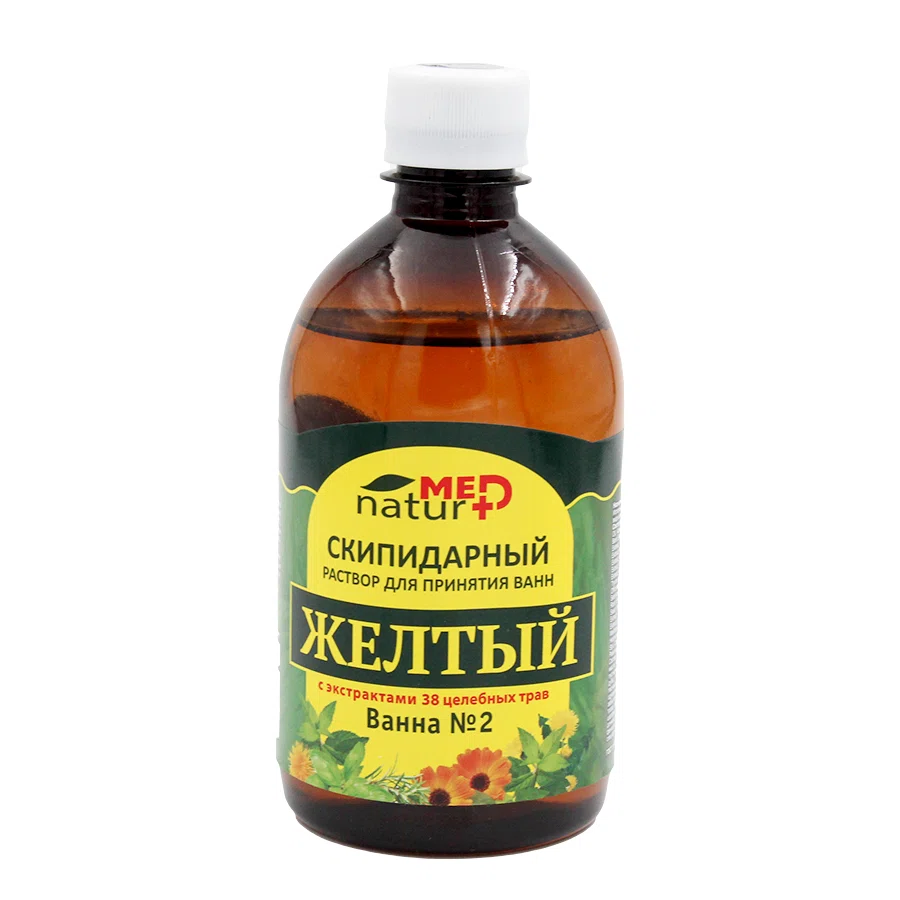 NATUR MED Раствор скипидарный для принятия ванн Желтый Ванна №2  500мл