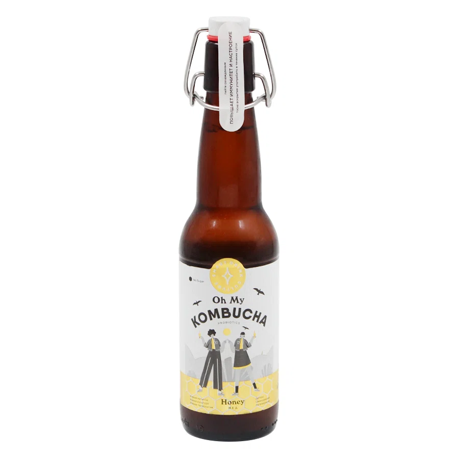 WOW DRINKS Напиток Oh My Kombucha Мёд 330мл