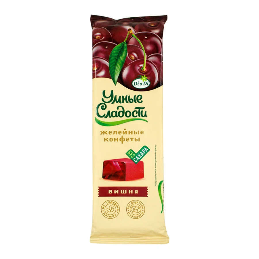 DI   DI УМНЫЕ СЛАДОСТИ Конфеты желейные Вишня 90гр