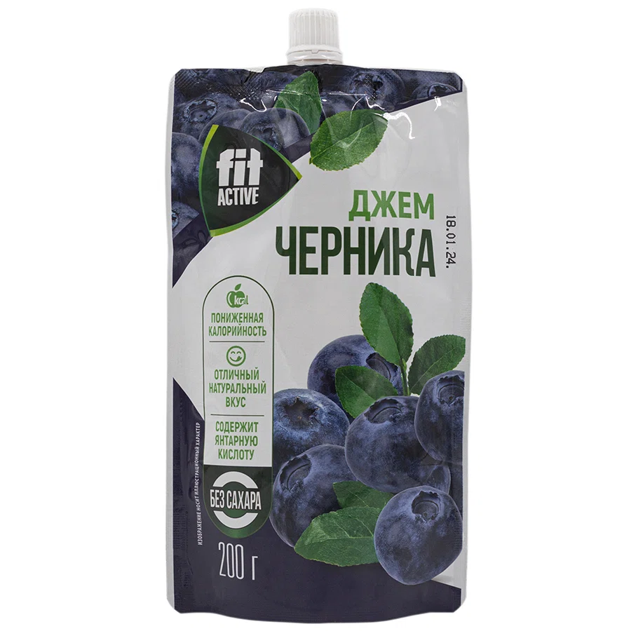 FIT ACTIVE Джем Черника б/с 200гр