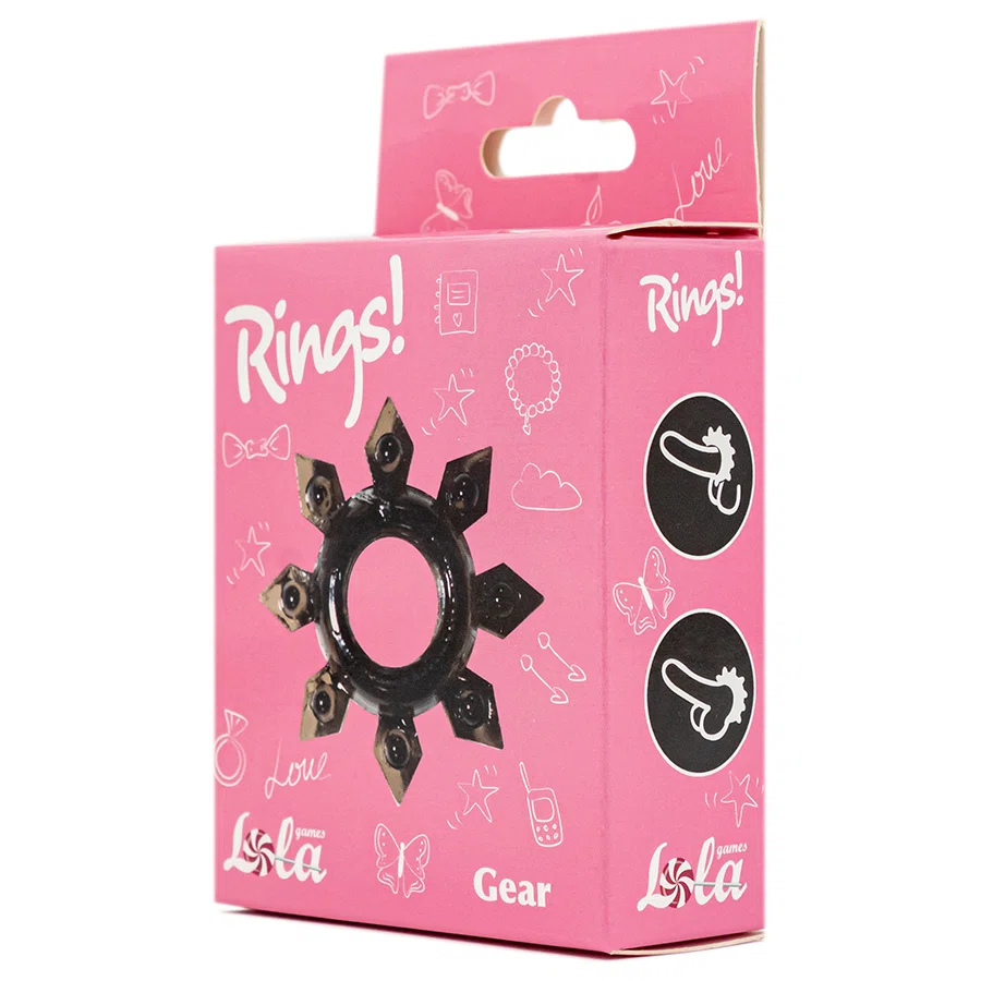LOLA GAMES Кольцо эрекционное Rings Axle-pin черный