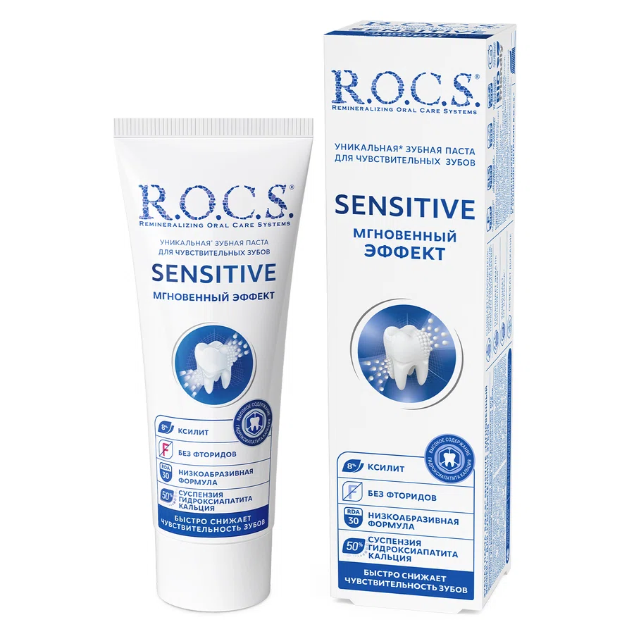 R.O.C.S. Паста зубная Sensitive мгновенный эффект, 94гр