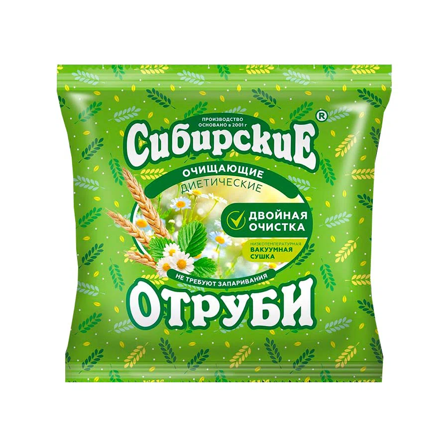 ФАБРИКА ЗДОРОВОГО ПИТАНИЯ Отруби сибирские очищающие с травами 200гр.