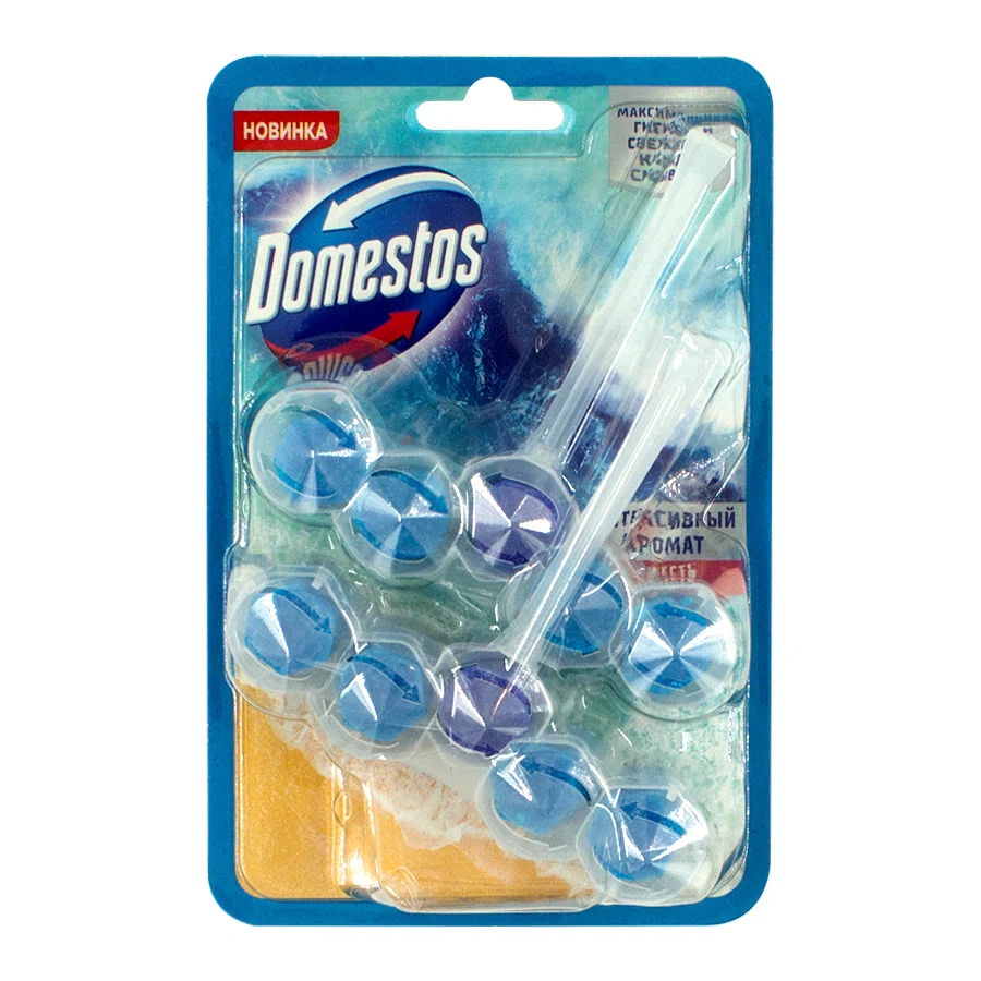 DOMESTOS Блок для очищения унитаза Свежесть океана