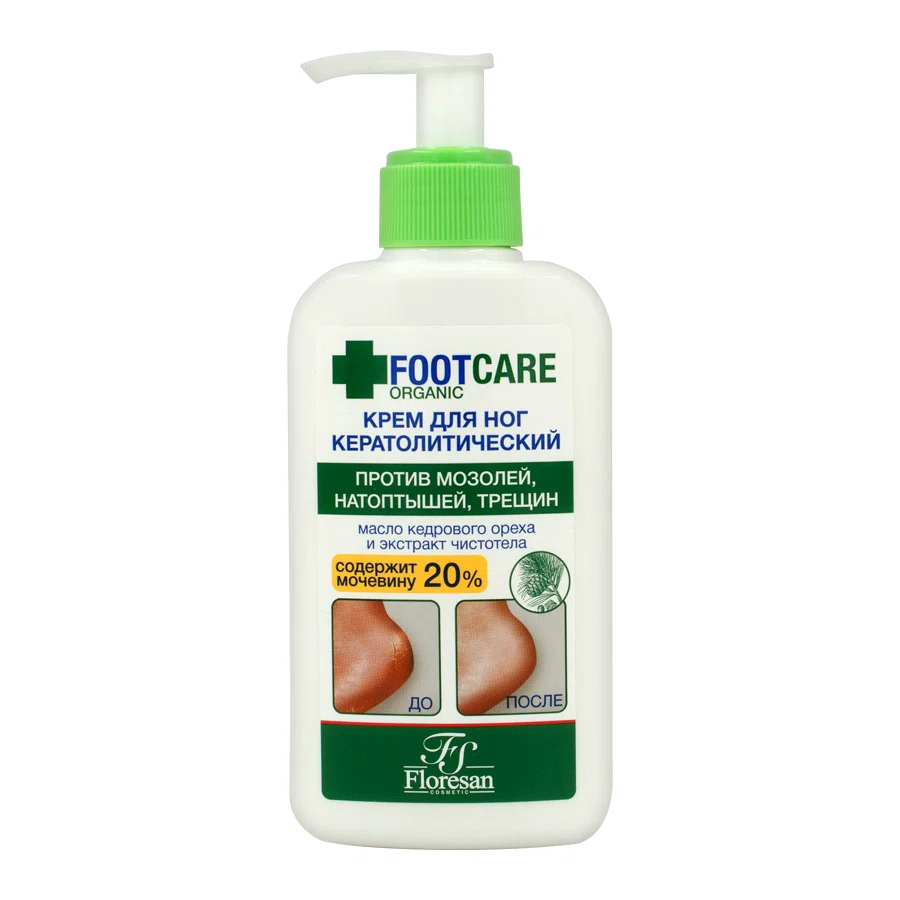 FLORESAN Крем Foot Care для ног против мозолей, натоптышей, трещин 250мл