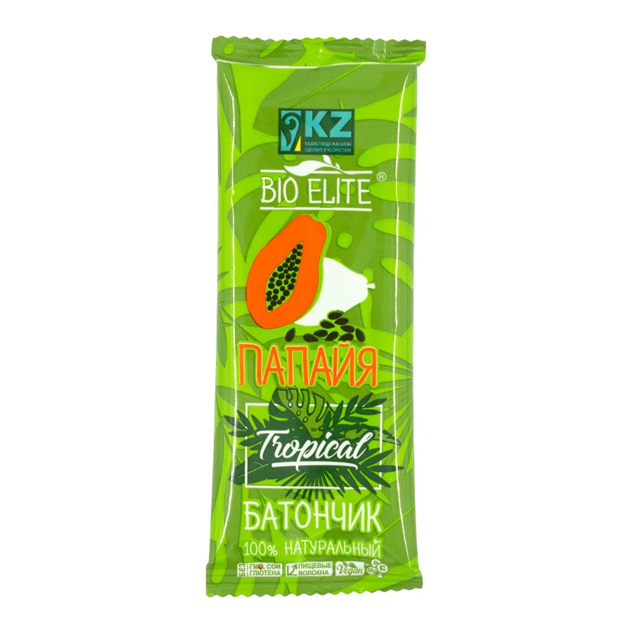 BIO ELITE Батончик фруктово-ореховый папайя 35гр