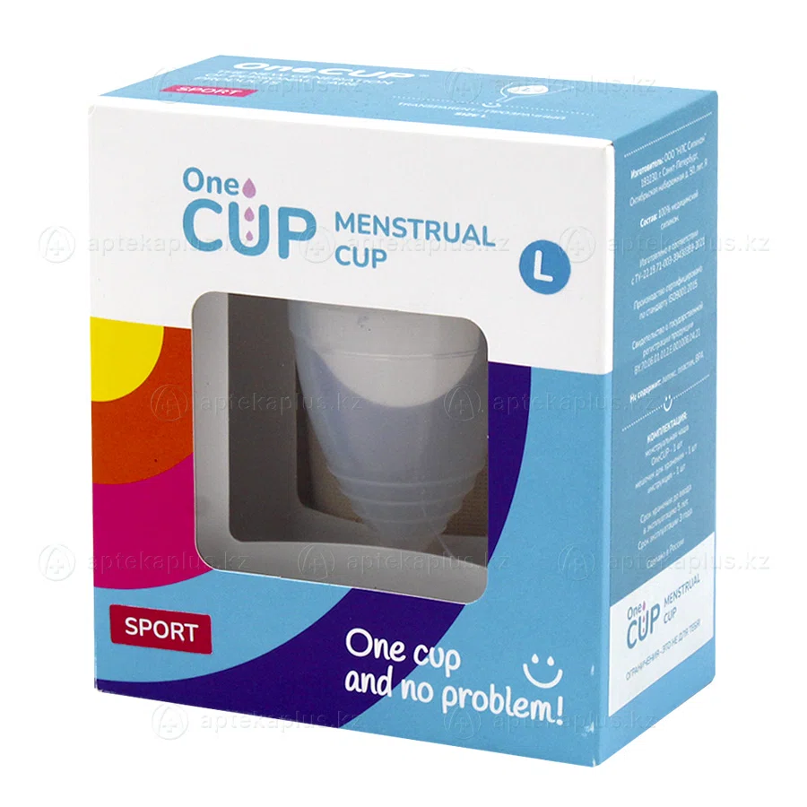 ONECUP Менструальная чаша L SPORT прозрачная