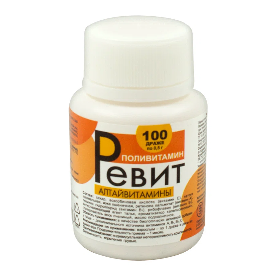 АЛТАЙВИТАМИНЫ Ревит 100 шт