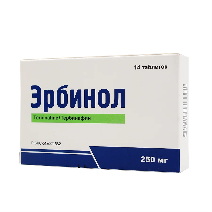 ЭРБИНОЛ 250 мг №14 таб  Тербинафин