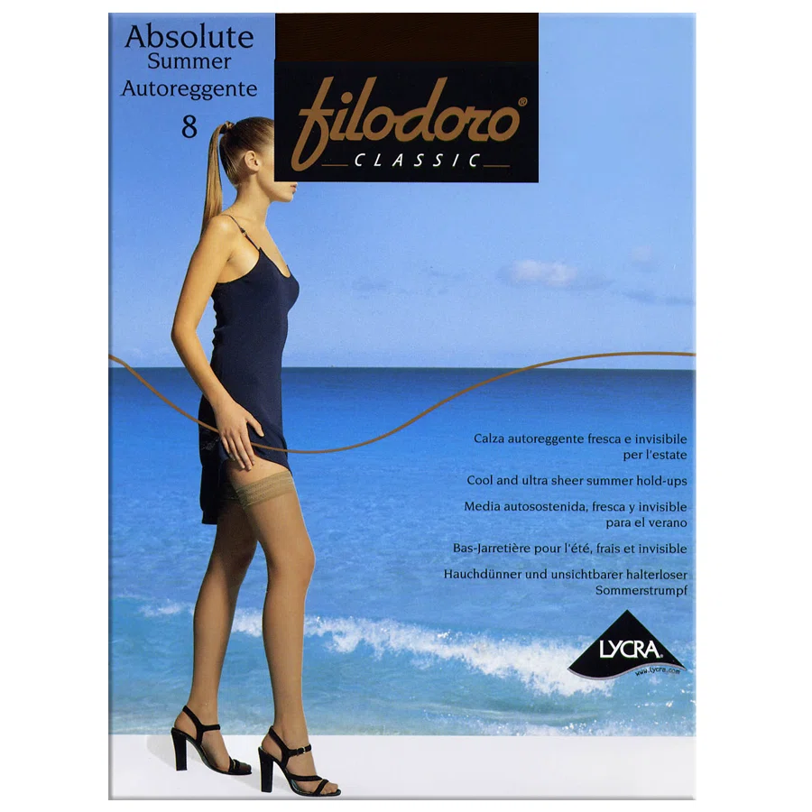 FILODORO CLASSIC Чулки ABSOLUTE SUMMER 8 Nero 2-S