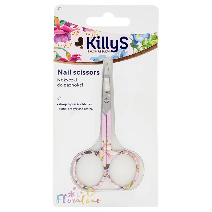 KILLYS Ножницы для ногтей из нержавеющей стали Floralove розовые
