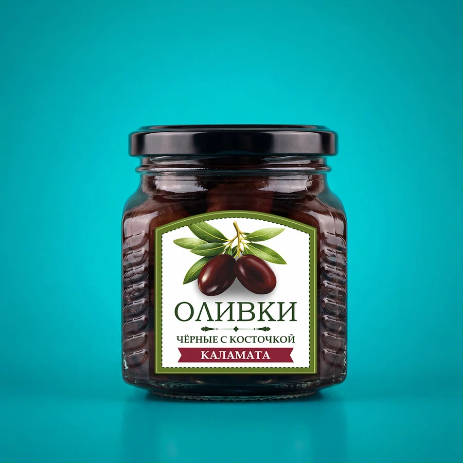 Оливки черные с косточкой Каламата Турция