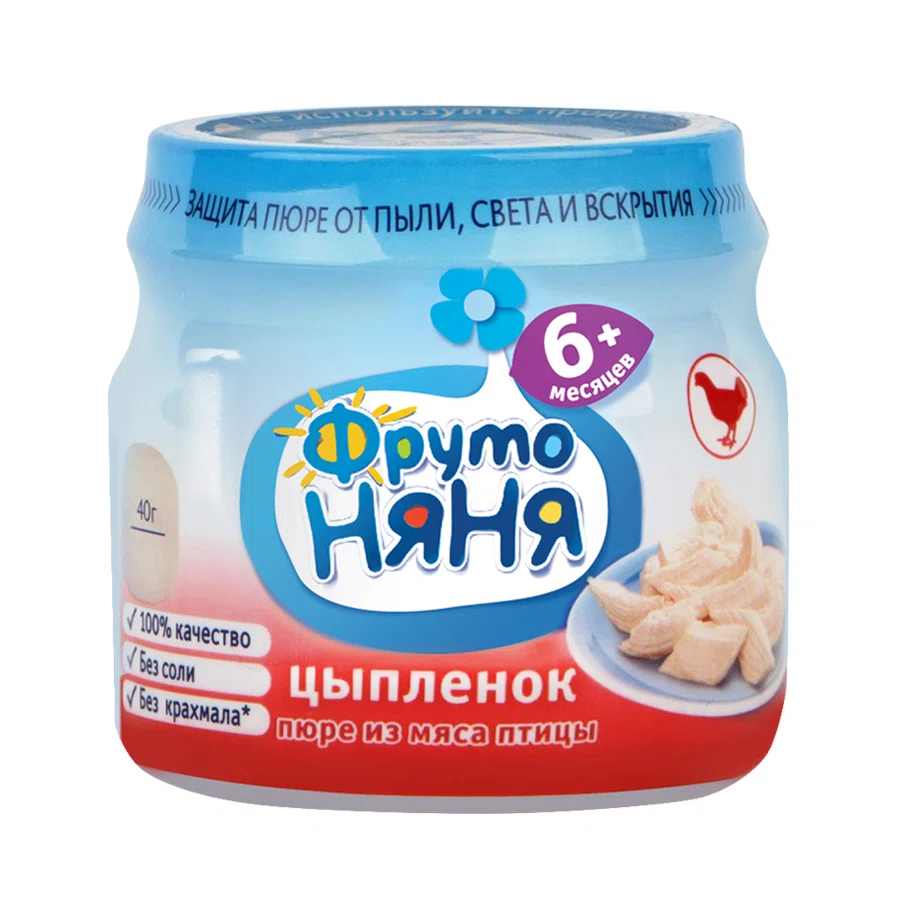 ФРУТО НЯНЯ Пюре из мяса цыплят 80 г
