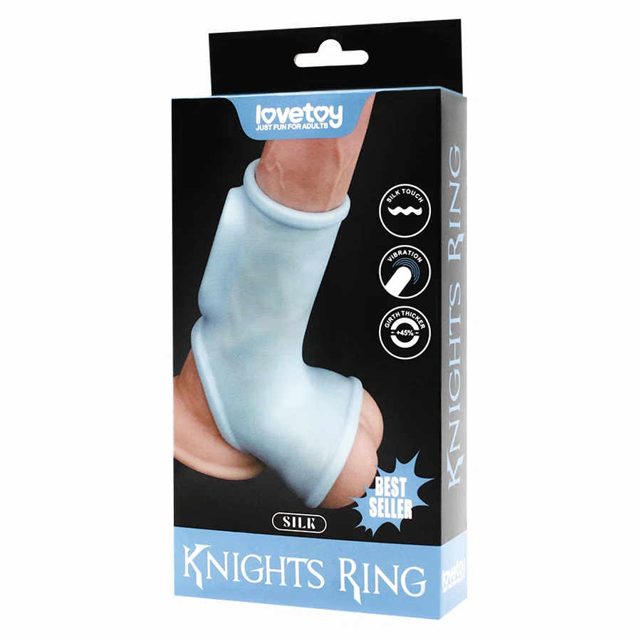 LOVETOY Насадка SILK Knights Ring голубой