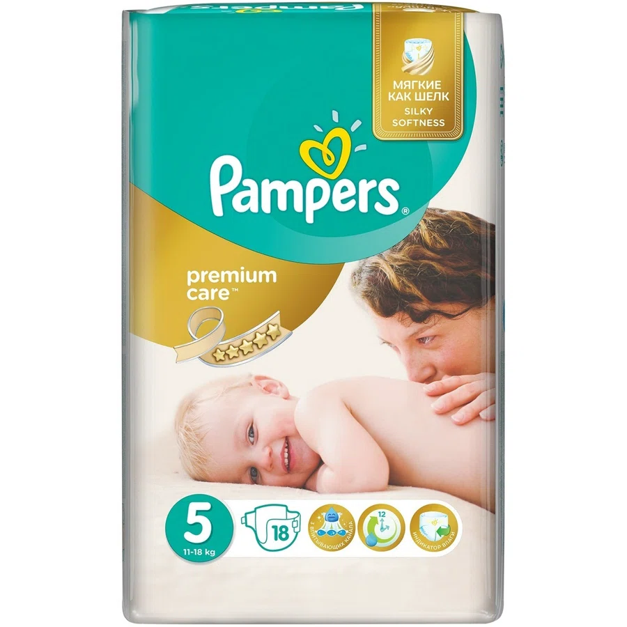 PAMPERS Подгузник Premium care 5 junior 11-18 кг