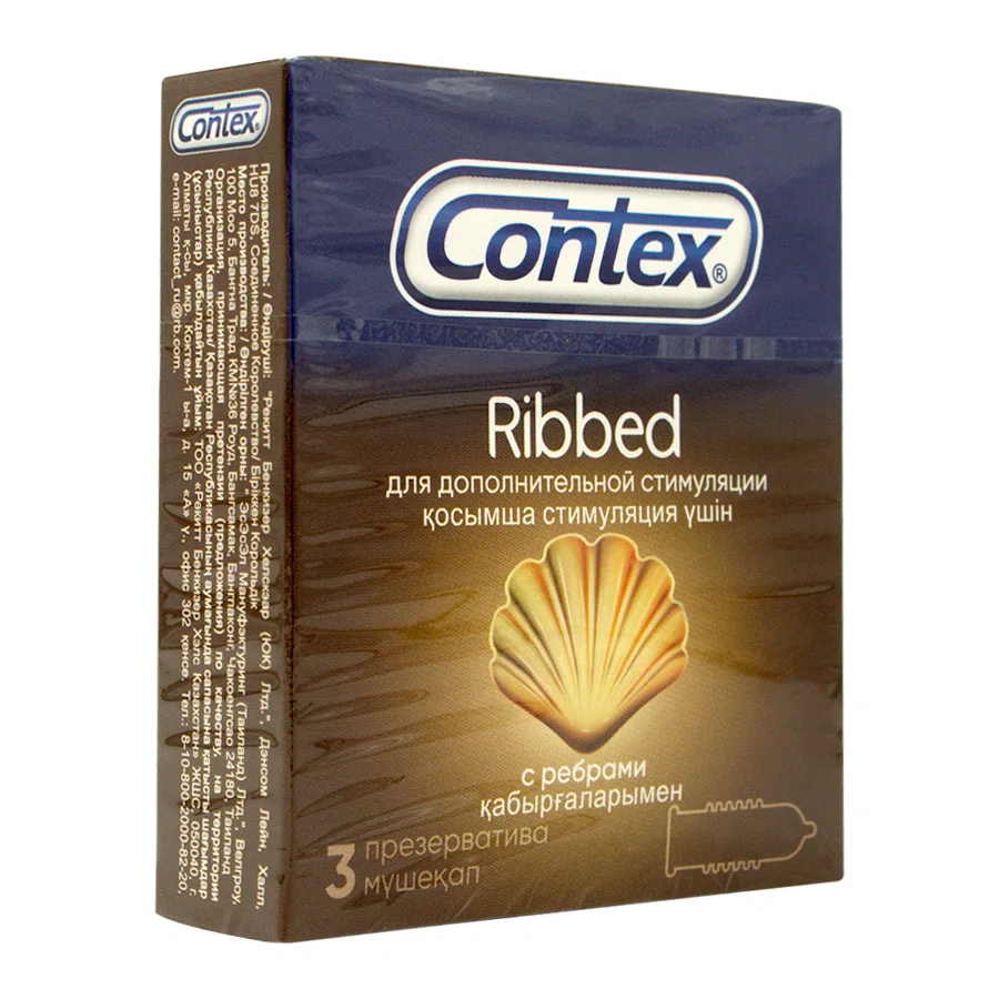 CONTEX Презерватив №3 ребристые