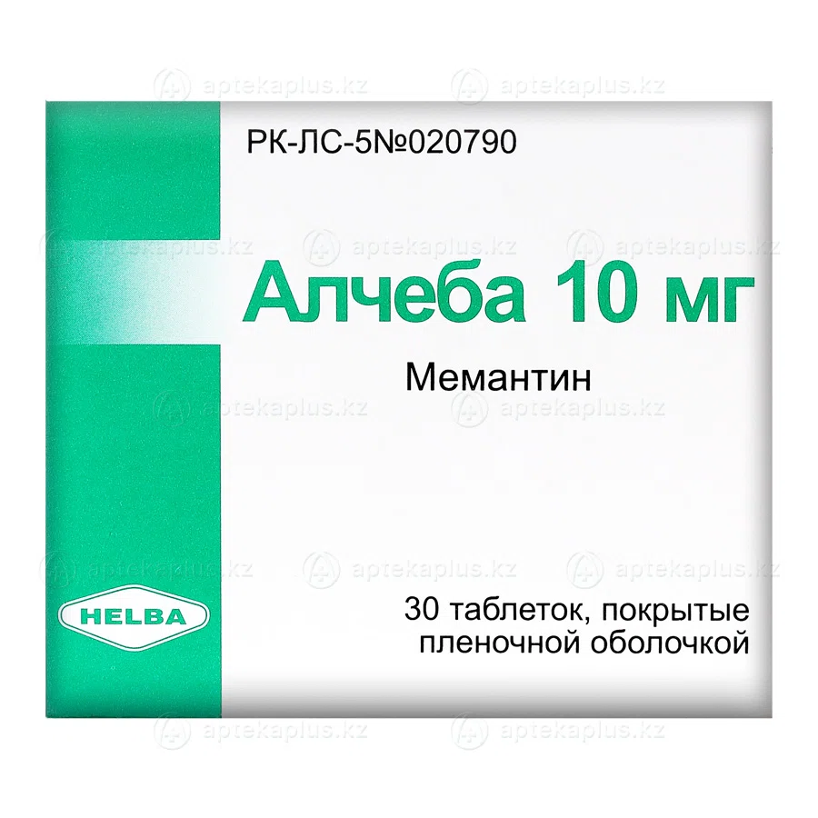 АЛЧЕБА 10 мг №30 таб  Мемантин гидрохлорид